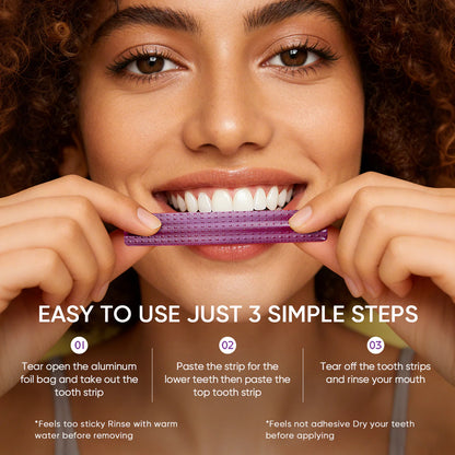 Purple Whitening Strips — 7-Day Smile Transformation (Sensitivity-Free)